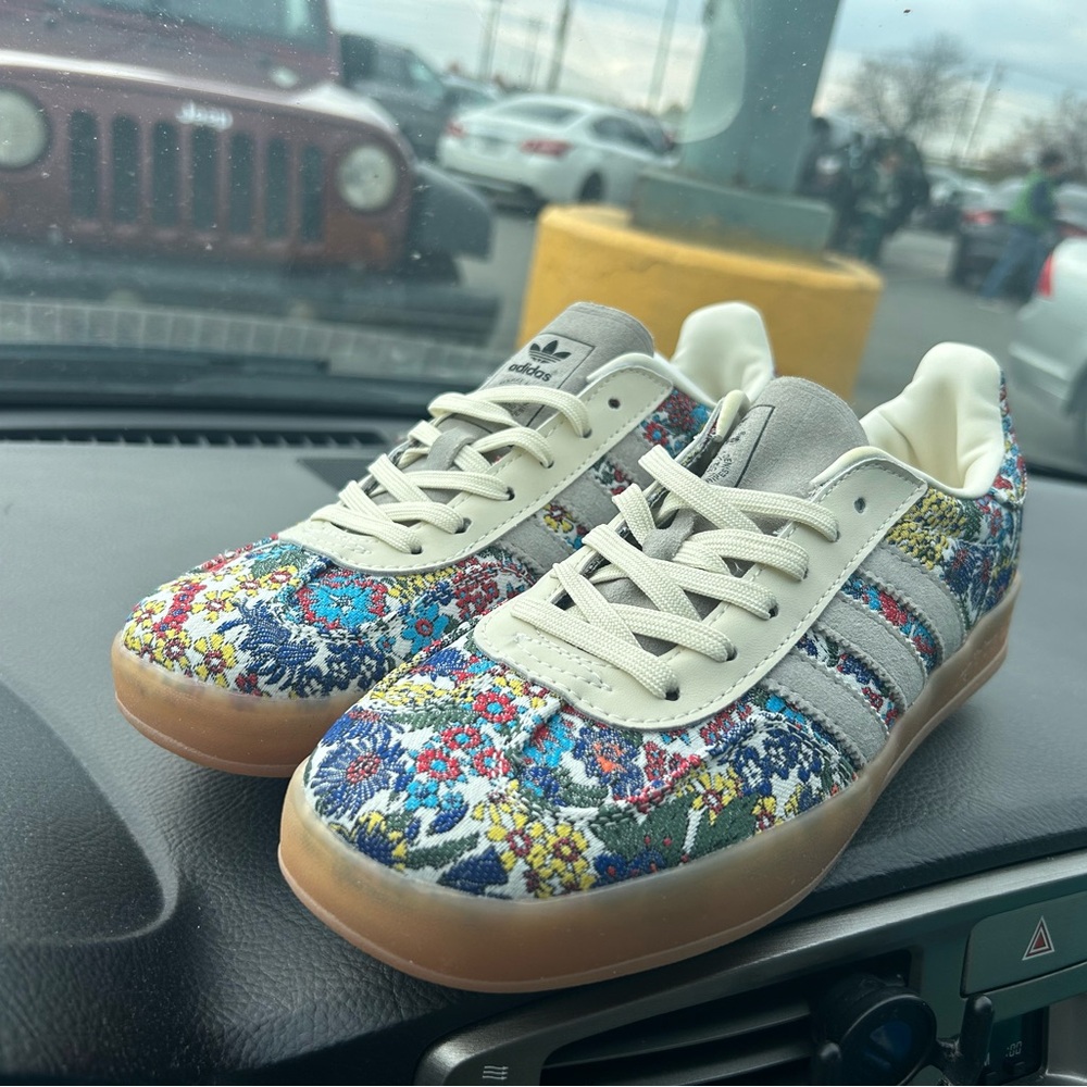 Adidas Gazelle Liberty London Multicolor Floral Sneakers with Gum Sole